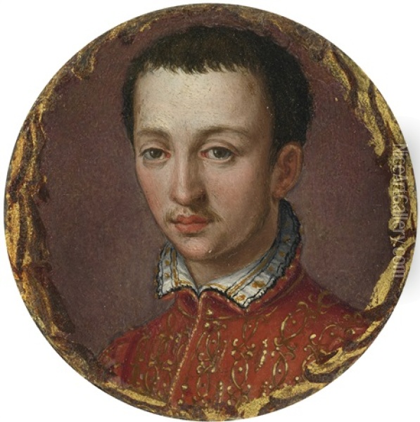 Portrait Of Francesco I De Medici Oil Painting - Alessandro di Cristofano Allori