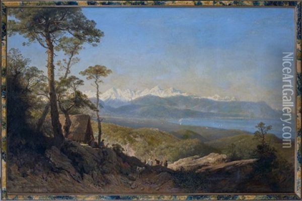 Paysage De Montagne Oil Painting - Carl Joseph Kuwasseg