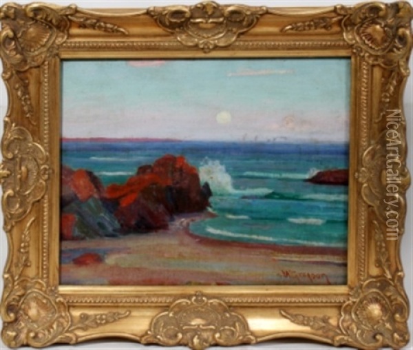 Coastline Scene Oil Painting - William Greason