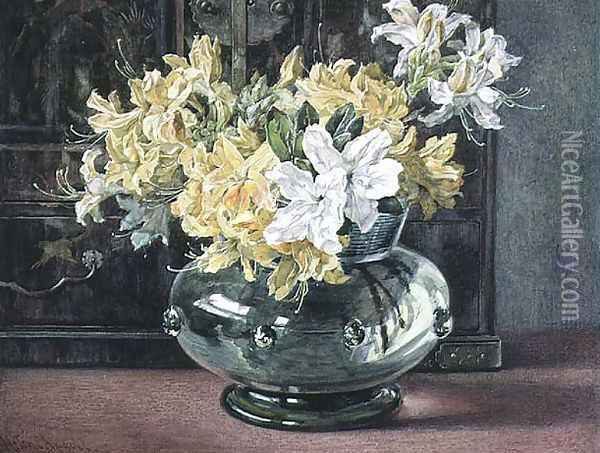Azaleas Oil Painting - Helen Cordelia Coleman Angell