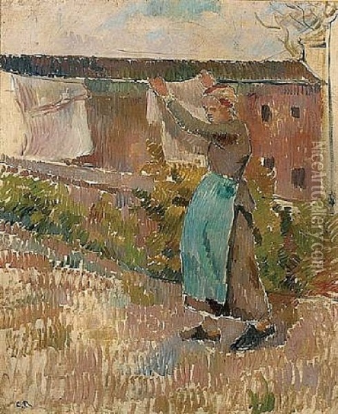 Still Life (dbl-sided) Oil Painting - Camille Pissarro