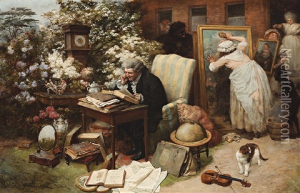 Spring Cleaning Oil Painting - William Strutt