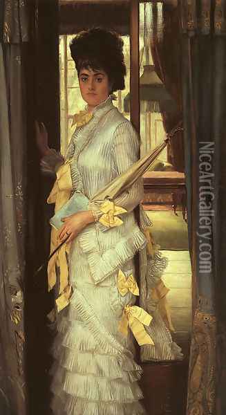 A Portrait (Miss Lloyd) 1876 Oil Painting - James Jacques Joseph Tissot