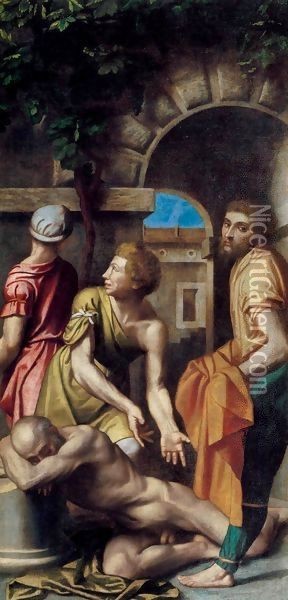 The Drunkenness of Noah Oil Painting - Moretto Da Brescia
