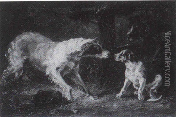 Unliebsame Begegnung Vor Der Hundehutte Oil Painting - Clara (Boettcher) von Wille