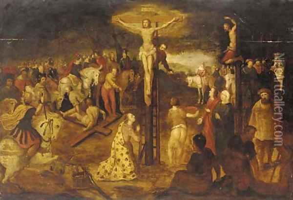 The Crucifixion Oil Painting - Cornelis de Baellieur