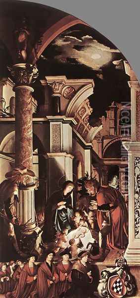 The Oberried Altarpiece (right wing) 1521-22 Oil Painting - Hans Holbein the Younger