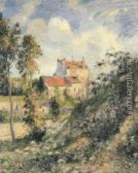 Les Mathurins, Pontoise Oil Painting - Camille Pissarro