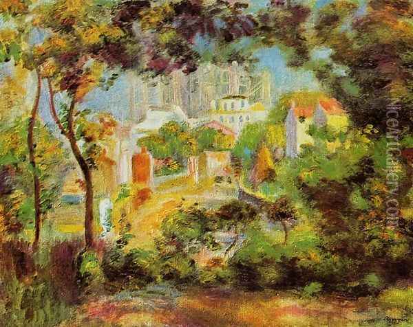 The Building Of Sacred Heart Oil Painting - Pierre Auguste Renoir