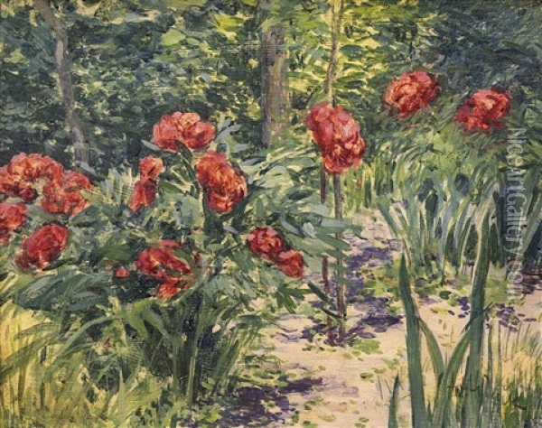 Zahrada Oil Painting - Antonin Hudecek