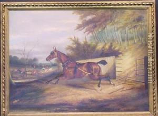 The Runaway Horse Oil Painting - James Senior Clark