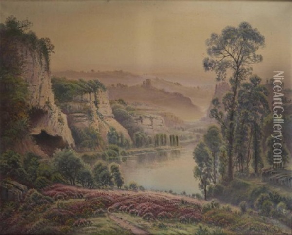 Les Causses De Grammat Oil Painting - Gaston Anglade