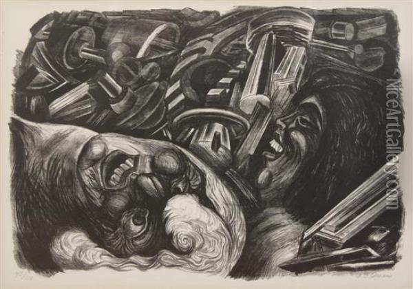Study Of Modern Civilization At The National Palace Of Finearts, Mexico City Oil Painting - Jose Clemente Orozco