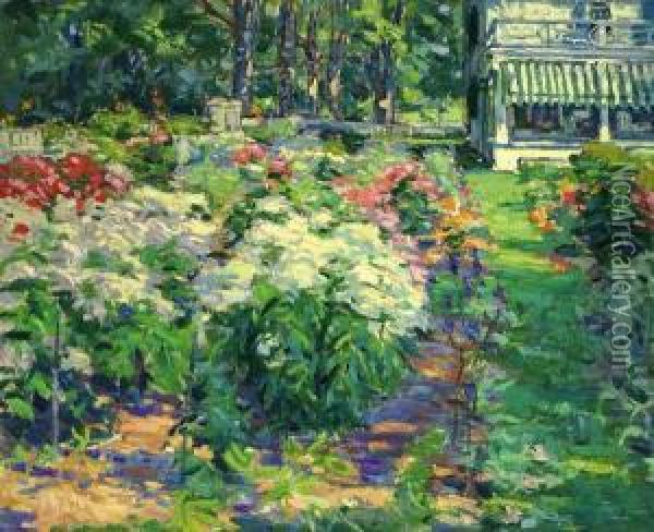 The Flower Garden Oil Painting - Frank Townsend Hutchens