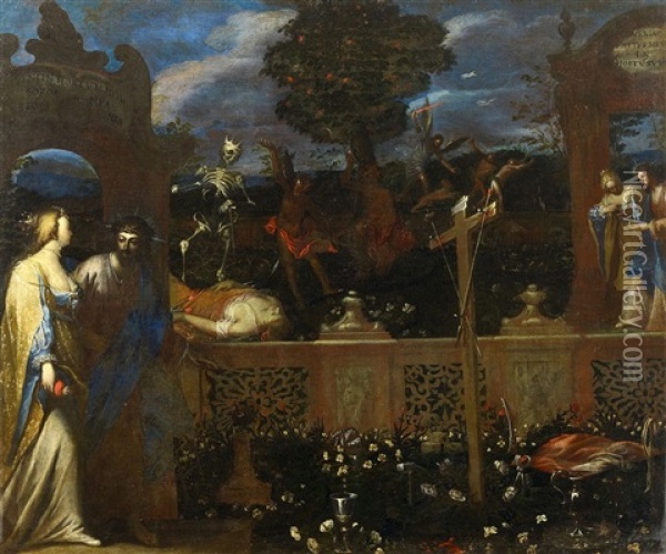 Allegory Of The Redemption Oil Painting - Joseph Heintz the Younger
