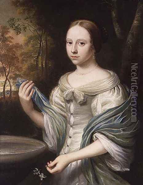 Portrait of a Lady, 1671 Oil Painting - Wallerant Vaillant