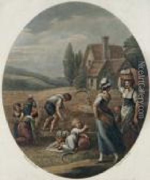 Cries Of London: Two Plates, With Eight Accompanying Prints Oil Painting - Giovanni, John Vendramini