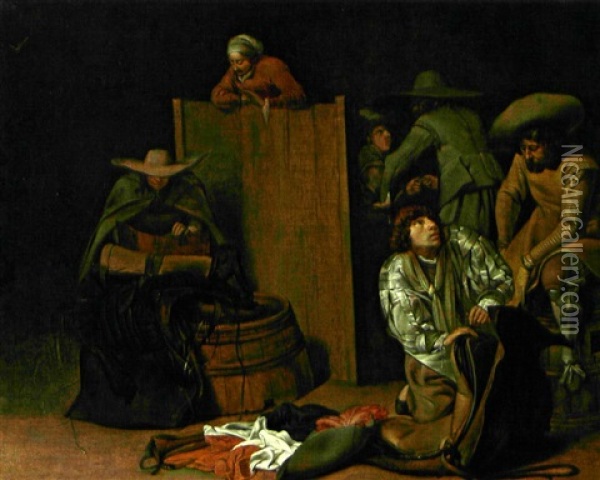 Interieur Mit Soldaten Oil Painting - Willem Cornelisz Duyster