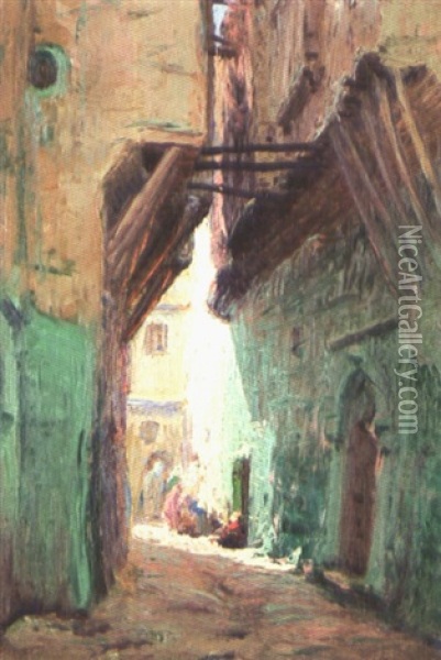 Le Mur Vert, Alger Oil Painting - Vincent Manago