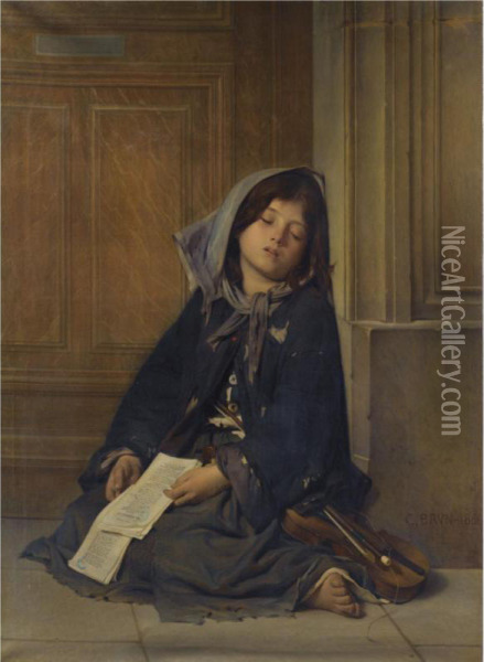 La Mendiante Oil Painting - Guillaume Charles Le Brun