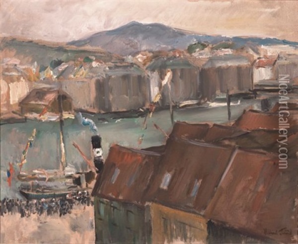 Nar Stavangerbaten Gar Oil Painting - Henrik Louis Lund