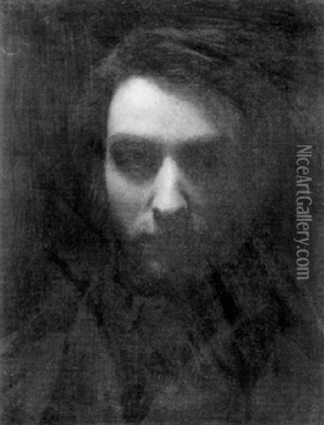 Autoportrait A L'age De 28 Ans Oil Painting - Adolphe Felix Cals
