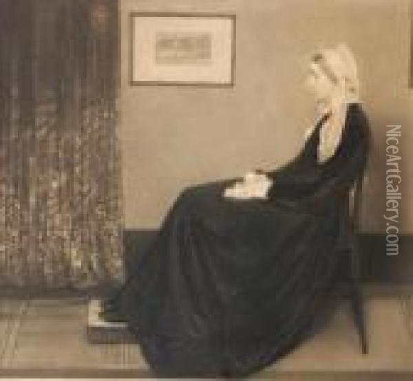 The Artist's Mother Oil Painting - James Abbott McNeill Whistler
