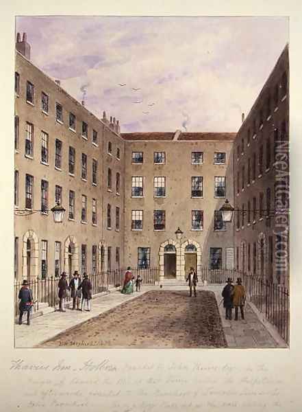 Travies Inn, Holborn, 1858 Oil Painting - Thomas Hosmer Shepherd