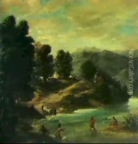 Au Bord Du Sebou Oil Painting - Eugene Delacroix