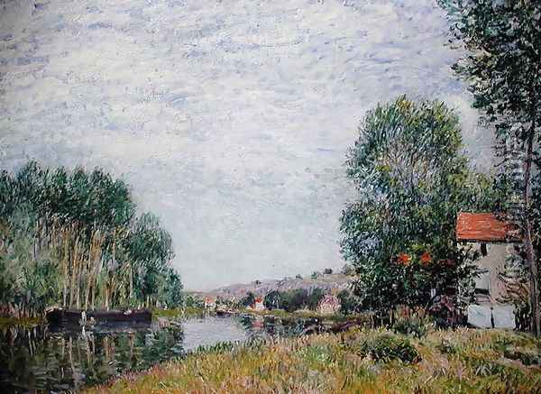 The Banks of the Loing at Moret, 1886 Oil Painting - Alfred Sisley