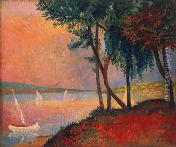 The Outskirts of St. Tropez, 1892 Oil Painting - Hubert de la Rochefoucauld