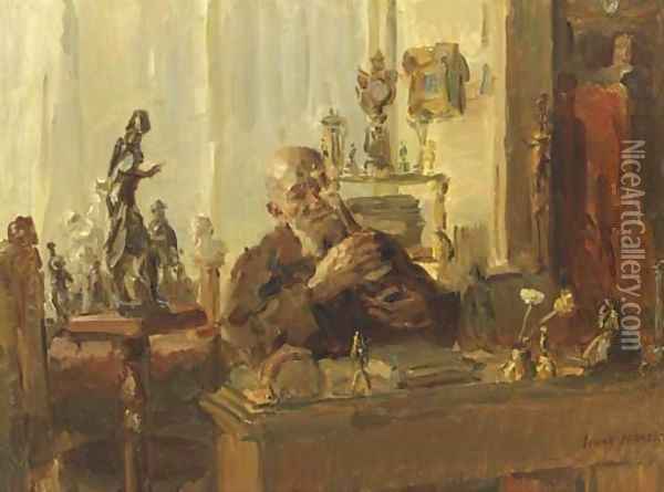 The antique dealer Oil Painting - Isaac Israels