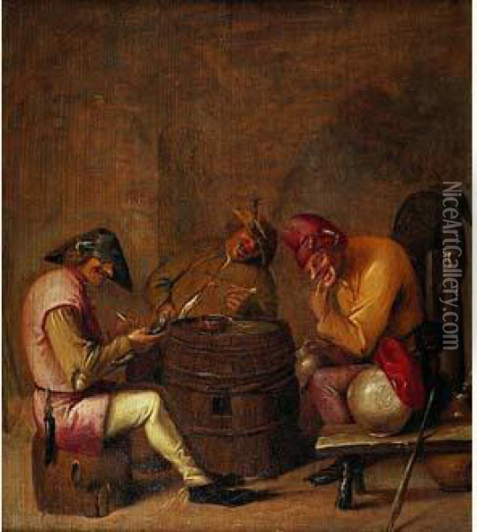 Scene De Taverne Oil Painting - Jan Jansz. Buesem