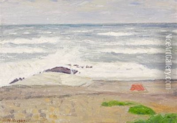Coast Oil Painting - Niels Bjerre