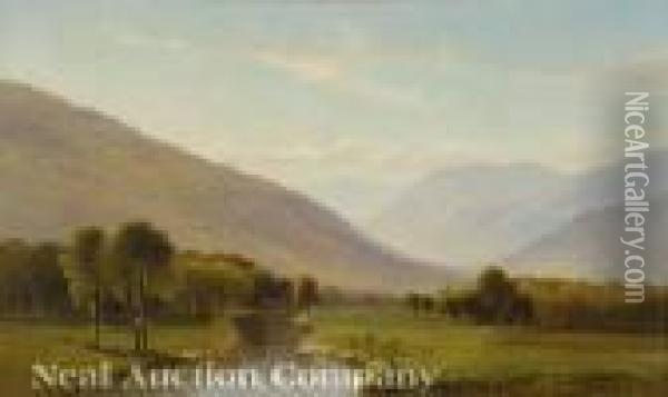 View Of The Greenmountains Near Waterbury, Vermont Oil Painting - Benjamin Champney