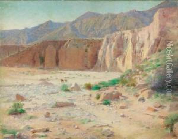 Four Scenes In North Africa Oil Painting - Charles James Theriat