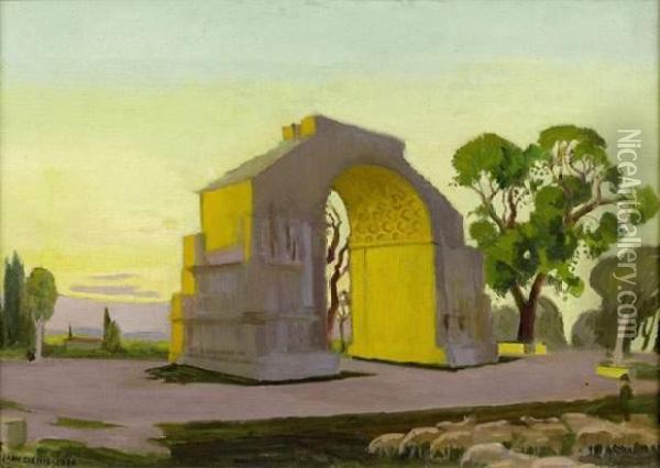 Arc De Triomphe De Saint-remy Au Soleil Couchant Oil Painting - Maurice Denis