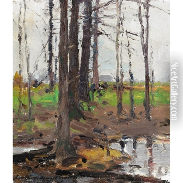 Landscape With Trees Oil Painting - Farquhar McGillivray Strachen Knowles