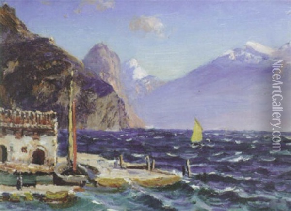 Bogliaco, Lake Garda Oil Painting - Alice Maud Fanner