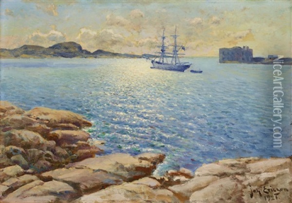 Sommardag, Marstrand Oil Painting - Johan Ericson