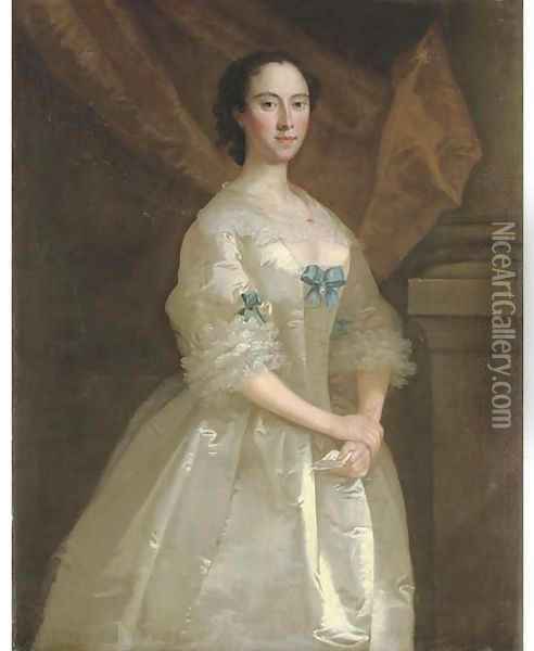 Portrait of Miss Elizabeth Purley Oil Painting - Thomas Frye