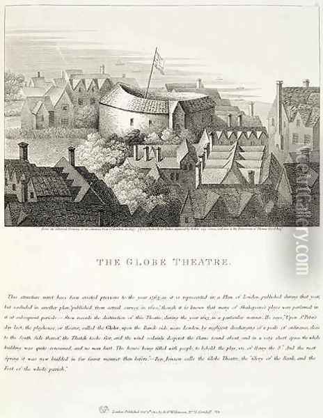 The Globe Theatre Oil Painting - Wenceslaus Hollar