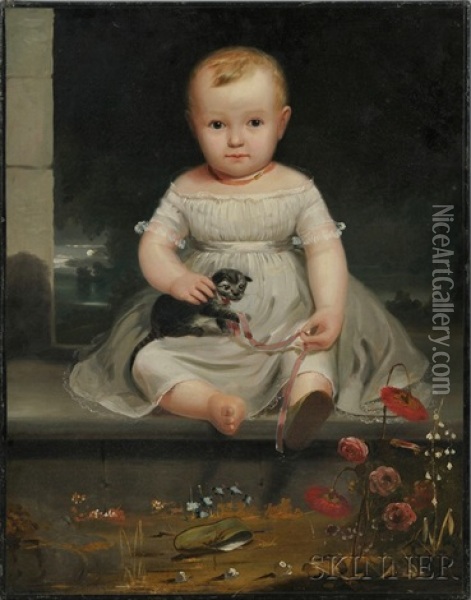 Portrait Of Ela Underhill Oil Painting - Junius Brutus Stearns