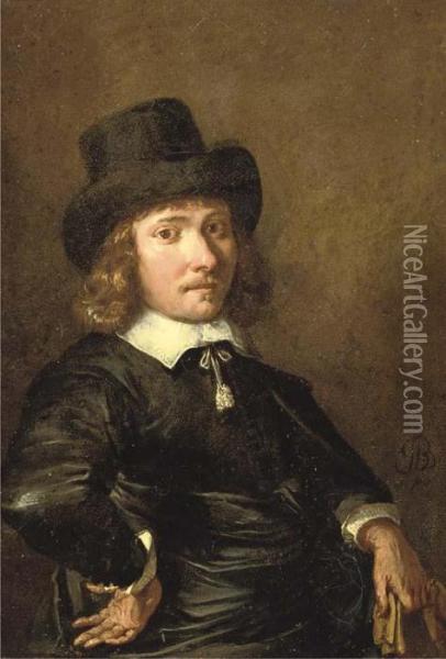 Portrait Of A Gentleman Oil Painting - Jan De Bray