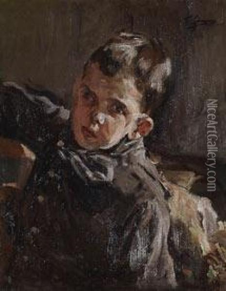Retrato De Su Hijo Oil Painting - Francisco Gimeno
