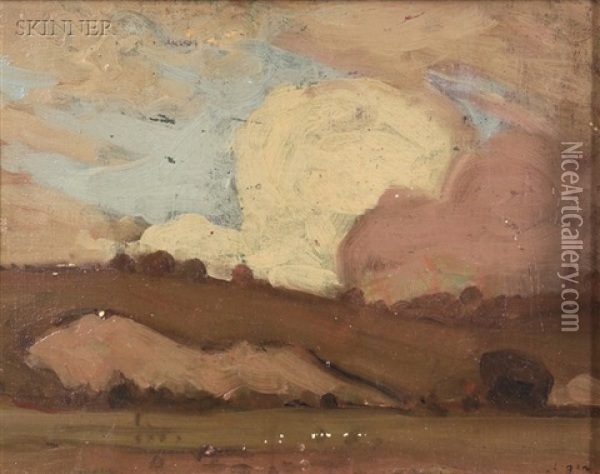 Cloud Views (2 Works) Oil Painting - Robert Henry Logan