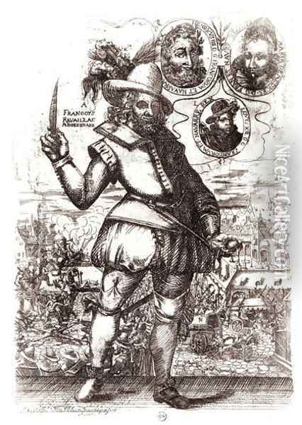 Portrait of Francois Ravaillac, the assassin of Henri IV 1553-1610 Oil Painting - Christoffel van the Elder Sichem