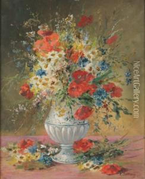 Bouquet Champetre Oil Painting - Edmond Van Coppenolle