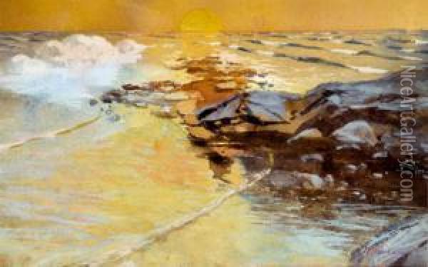 Costa De Bohuslan Oil Painting - Mikael Stanowsky