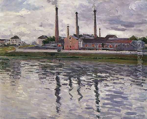 Factories At Argenteuil Oil Painting - Gustave Caillebotte